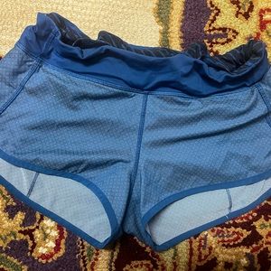 Lululemon blue patterned shorts